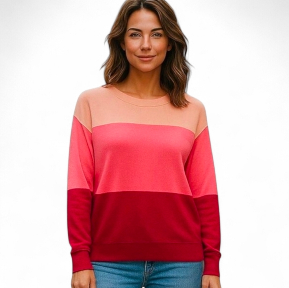 Jane and Delancey Colorblock‎ Super Soft Sweatshirt Sweater Size Small